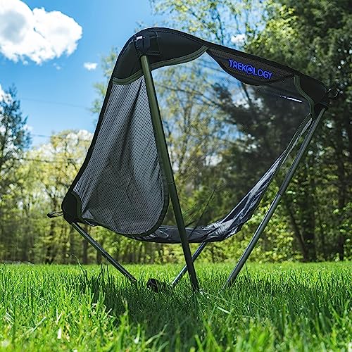 TREKOLOGY Ultralight Camping Chair, Lightweight Camp Chair for Backpacking Chair Ultra Lightweight Backpacking Chair Adult Hiking Chair Ultralight Backpacking Chair Ultra Light Camp Chairs - YIZI LITE