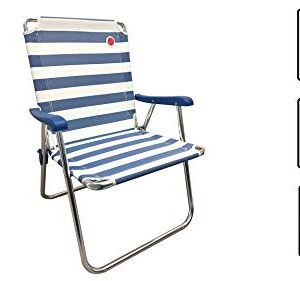 OmniCore Designs New Standard Folding Camp/Lawn Chair (2 Pack) - Blue/White