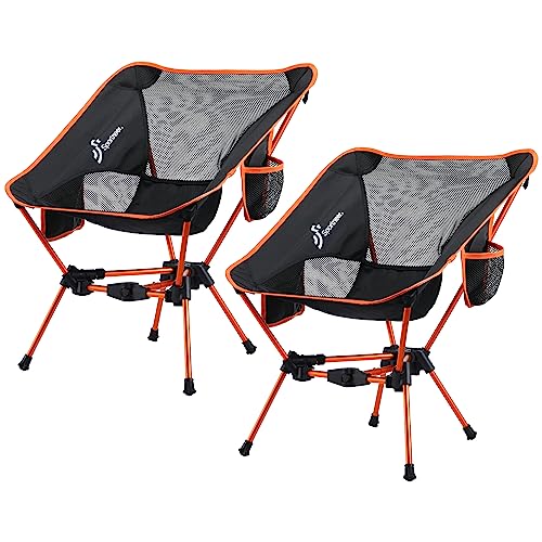 Sportneer Lightweight Portable Folding Camping Chair, Beach Camp Chairs for Adults Foldable Compact Backpacking Chair Outdoor Collapsible Chair for Camping Hiking Lawn Picnic Outside Travel