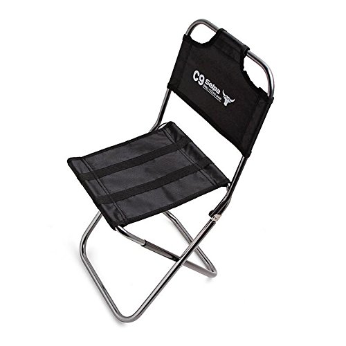 Nadalan Small Outdoor Portable Mini Oxford Folding Chair Aluminum Backrest Chairs Fishing Stool Camping Chair with Carry Bag