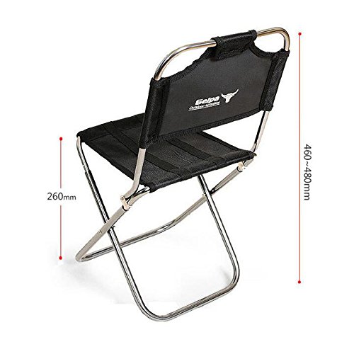 Nadalan Small Outdoor Portable Mini Oxford Folding Chair Aluminum Backrest Chairs Fishing Stool Camping Chair with Carry Bag