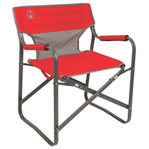 coleman chair steel deck red c004