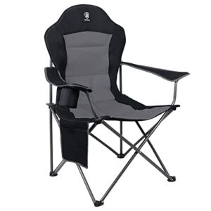 ever advanced folding camping chair for outside with high back padded oversized lawn chairs folding lightweight sturdy steel portable outdoor camp chair for adults