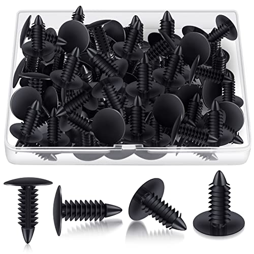 100 Pieces Patio Strapping Rivets Fasteners 3/4" Length Medium Multi Gauge Rivet for Patio Lawn Chair Webbing Repair Strap for Outdoor Furniture Lounge 1/4 Inch Hole (Black)