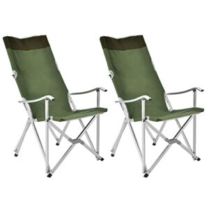 portable camping chairs 2 pack, higher folding beach chair outdoor sun pool lawn picnic sand chair aluminum frame with carrying bag for hiking bbq beach traveling picnic fishing