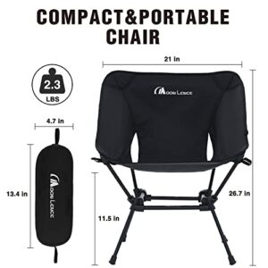 MOON LENCE Camping Chairs 2 Pack, Compact Backpacking Chairs, Portable Folding Chairs with Side Pockets Lightweight Heavy Duty for Camping Backpacking Hiking