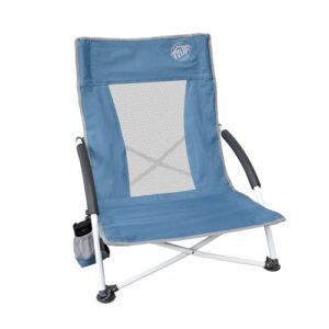 e-z up low sling outdoor folding chair, slate blue