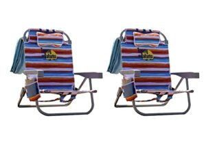 tommy bahama backpack beach chair 2 pack aluminum (tropical sunset)