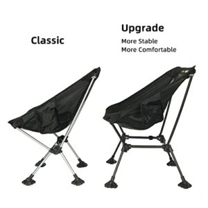 ROCK CLOUD Portable Camping Chair Ultralight Folding Chairs Outdoor for Camp Hiking Backpacking Lawn Beach Sports, Grey