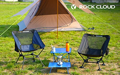 ROCK CLOUD Portable Camping Chair Ultralight Folding Chairs Outdoor for Camp Hiking Backpacking Lawn Beach Sports, Grey