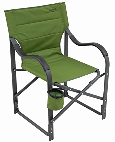 ALPS Mountaineering Camp Chairs for Adults - Comfortable Padded Polyester Fabric Over Sturdy Wide Aluminum/Steel Frame with Tall Back, Folds Flat, Cactus