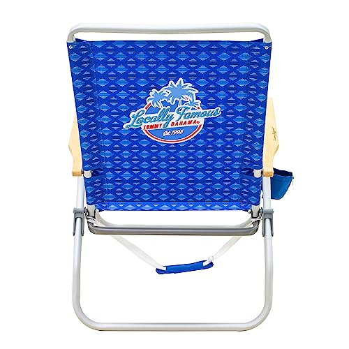 Tommy Bahama 4-Position Easy Out Folding Beach Chair, 2-Pack, Blue