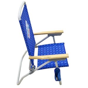 Tommy Bahama 4-Position Easy Out Folding Beach Chair, 2-Pack, Blue