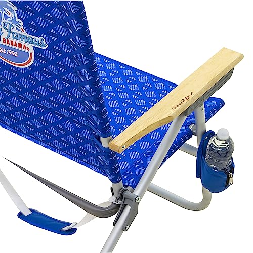 Tommy Bahama 4-Position Easy Out Folding Beach Chair, 2-Pack, Blue