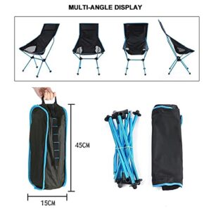 YWHWXB Portable Camping Chair,Compact Ultralight High Back Moon Chairs with Carry Bag for Hiking Festival Travel Beach Fishing Backpacking