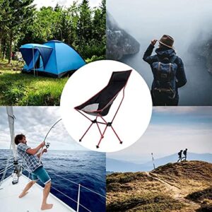 YWHWXB Portable Camping Chair,Compact Ultralight High Back Moon Chairs with Carry Bag for Hiking Festival Travel Beach Fishing Backpacking