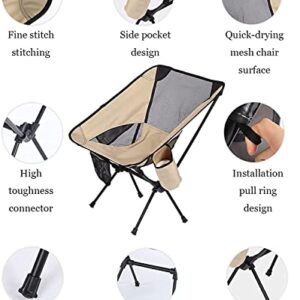 UTOQIA Camping Chair Camp Chair Outdoor Aluminum Alloy Folding Chair Portable Beach Ultralight Fishing Stool Lightweight Compact Camping Backpack Chairs Folding Chairs Outdoor Fishing Chair