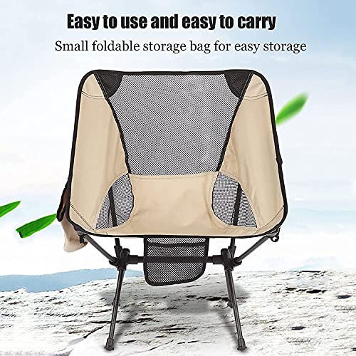 UTOQIA Camping Chair Camp Chair Outdoor Aluminum Alloy Folding Chair Portable Beach Ultralight Fishing Stool Lightweight Compact Camping Backpack Chairs Folding Chairs Outdoor Fishing Chair