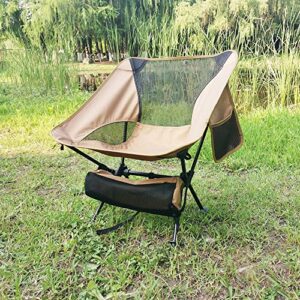 ALKISS Portable Outdoor Camping Chairs Compact Folding Chair Foldable Chair Lawn Chairs Backpack Beach Chairs for Adults Heavy Duty with Side Pockets Camp Chair Lightweight for Hiking Beach Fishing