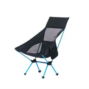 Beach Portable Folding Chair Portable Outdoor Folding Camping Fishing Chairs Aluminum Alloy Garden Moon Beach Backrest Chair Foldable Chair Outdoor Camping Chair (Color : Gray)