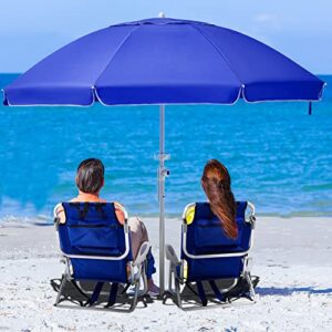 Canpsky Portable Beach Chair for Adults, 4 Position Backpack Folding Camping Chairs for Outdoor, Beach Chairs with Backpack Straps,Blue…