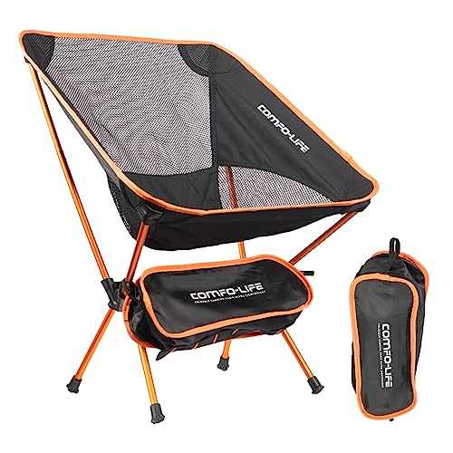 COMFO-LIFE Portable Camping Chair - Backpacking Chair Ultra Lightweight and Durable Lawn Chairs, Camp, and Backpacking Chair - Ideal for Travel and Outdoor Adventures - Ultralight & Compact