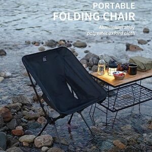 LONGSHENGDA Lightweight Camping Chair Aluminum Alloy Folding Moon Chair Portable for Outdoor Hiking Picnic Fishing Beach BBQ