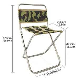 CHENGHUIXIN Folding Chair Portable Ultra Light Aluminum Alloy Back Fishing Chair Folding Stool Folding Chair Stool