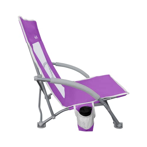 Hurley Low Sling Chair, One Size, Violet & Coleman Camping Chair | Lightweight Utopia Breeze Beach Chair | Outdoor Chair with Low Profile