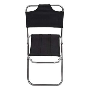 chenghuixin portable folding chair outdoor fishing camping chair with backrest carry bag aluminum oxford cloth black