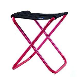 chenghuixin outdoor portable lightweight chair camping fishing hiking beach folding chair 7075 aluminum alloy (color : rose red, size : free)
