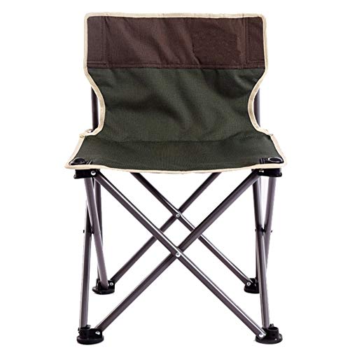 CHENGHUIXIN Outdoor Portable Leisure Folding Chair Thick Aluminum Fishing Chair Beach Barbecue Camping Chair Self-Driving Chair (Color : Green, Size : Free)