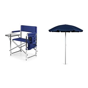 picnic time oniva - a brand - sports chair with side table, beach chair, camp chair for adults& oniva - a brand outdoor canopy sunshade beach umbrella 5.5'