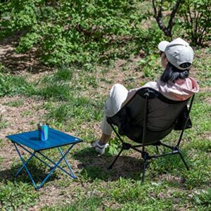 iClimb 2 Anti-Sinking Large Feet Chair and 1 Solo Mini Folding Table Bundle, Ultralight Compact for Two Person Outdoor Backpacking Hiking Camping Beach Concert