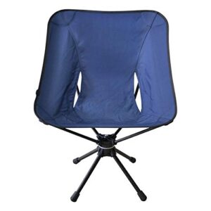 chenghuixin folding chair 360 degree swivel aluminum alloy portable camping chair for outdoor hiking fishing bbq beach patio chair (color : e blue, size : free)
