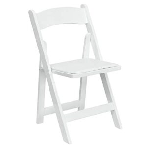 flash furniture hercules series white wood folding chair with vinyl padded seat