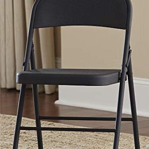 Cosco Black, Steel Folding Chair, 4 Pack