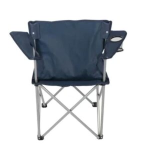 Trail Basic Quad Folding Camp Chair with Cup Holder & Carry Bag - Durable, Portable Outdoor Chair for Camping, Tailgating, and More - Blue, Adult Size (1)