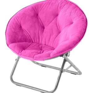 Urban Shop Faux Fur Saucer Chair, Pink