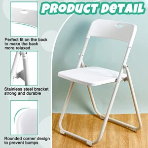 Sintuff 12 Pcs Plastic Folding Chair Steel Folding Dining Chairs Folding Chairs Bulk Fold up Event Chair Portable Commercial Chair with Steel Frame 350lb for Office Wedding Indoor (White)