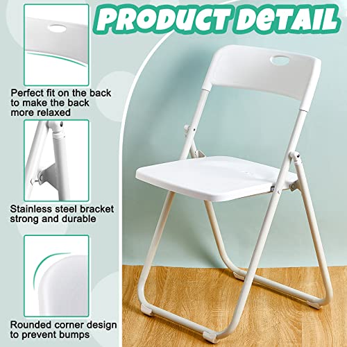 Sintuff 12 Pcs Plastic Folding Chair Steel Folding Dining Chairs Folding Chairs Bulk Fold up Event Chair Portable Commercial Chair with Steel Frame 350lb for Office Wedding Indoor (White)