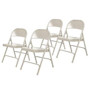 oef furnishings (4 pack), grey heavy duty steel folding chair