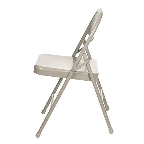 OEF Furnishings (4 Pack), Grey Heavy Duty Steel Folding Chair