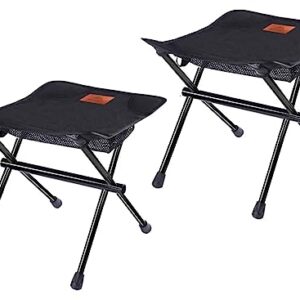 AnYoker Camping Chair, Portable Folding Chair, Beach Chair, Lightweight Hiking Chair,Compact Chair（Black/2pack）