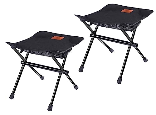 AnYoker Camping Chair, Portable Folding Chair, Beach Chair, Lightweight Hiking Chair,Compact Chair（Black/2pack）