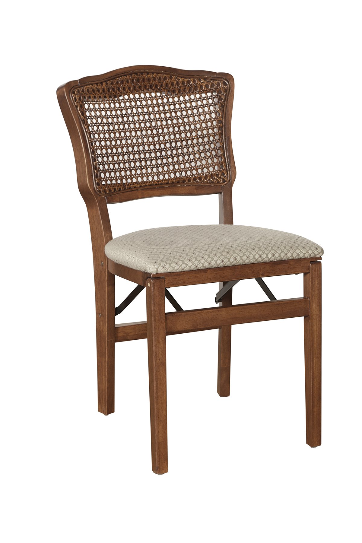 Stakmore French Cane Back Folding Chair Finish, Set of 2, Fruitwood