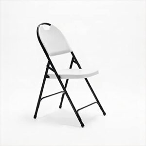 Alextend 4 Pack Plastic Folding Chairs with 350lbs Weight Capacity, Stackable Event Chair, Lightweight Folding Chair (White)