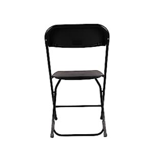 BTEXPERT Plastic Folding Steel Frame Commercial High Capacity Event Chair Lightweight Set for Office Wedding Party Picnic Kitchen Dining Church School Set of 2, Black