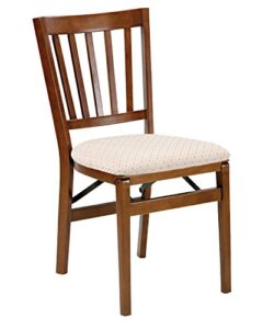 stakmore school house folding chair finish, set of 2, fruitwood