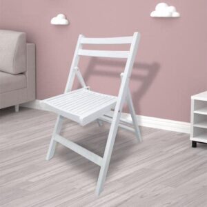 carbro furniture slatted wood folding special event chair - white set of 4 folding chair foldable style,white
